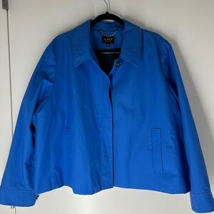 J. Crew Women's Vibrant Blue Trench Coat